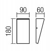 TOKYO Nástěnné venkovní svítidlo, těleso kov, povrch tmavě hnědá, difuzor plast opál, LED 12W, 1468lm, neutrální 4000K, 230V, IP54, tř.1, Ra82, rozměry 90x180x60mm. náhled 3