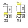 QUAD Nástěnné venkovní svítidlo, těleso kov, povrch hnědá, LED 2x3W, 660lm, teplá 3000K, Ra82, 230V, IP65, tř.1, rozměry 58,5x58,5x128mm, svítí nahoru/dolů. náhled 4