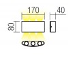 FABO Nástěnné venkovní svítidlo, těleso hliník, povrch šedočerná, difuzor sklo, LED 6W, 615/470lm, teplá 3000K, Ra80, 230V, IP54, rozměry 170x80x40mm, svítí nahoru/dolů náhled 4