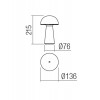 KIRA Stolní venkovní lampa, těleso plast černá mat, difuzor plast opál, LED 4,7W,  teplá 3000K, 95lm, dotyk. stmív, STEP, napáj baterie 2200mAh, svítí až 8h, 230V/5V USB, IP44, d=136mm, h=215mm náhled 3