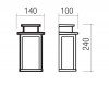 YARD Nástěnné venkovní svítidlo, těleso hliník, povrch měděná, krycí sklo čiré, pro žárovku 1x42W, E27, 230V, IP44, tř.1, rozměry 140x240x100mm. náhled 3