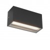 GRISEA WL 12W CCT IP65 Nástěnné venkovní svítidlo, těleso hliník, povrch černá mat, dif sklo opál, LED 12W, 812lm-852lm, přepín CCT teplá 2700K-3000K, vyzař úhel 100°, Ra80, 230V, IP65, tř.1, 220x90x105mm, svítí dolů. náhled 1