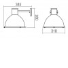 WORK Nástěnné venkovní svítidlo, těleso kov, povrch černá mat, difuzor plast opál, pro žárovku 1x42W, E27, 230V, IP44, tř.1, rozměry d=318mm, h=280mm. náhled 4