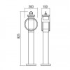 COMPASS Sloupkové venkovní svítidlo, těleso kov, povrch hnědá, difuzor sklo, pro žárovku 1x42W, E27, 230V, IP33, tř.1, rozměry 825x200x150mm náhled 2