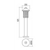 NORGE Sloupkové venkovní svítidlo, těleso kov, povrch hnědá, kryt sklo čiré, pro žárovku 1x42W, E27, 230V, IP33, tř.1. rozměry d=200mm, h=825mm. náhled 2