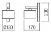 MILLER 1X42W E27 Nástěnné svítidlo, těleso kov, povrch černá mat, stínítko kov, povrch černá mat, pro žárovku 1x42W E27, 230V, IP20, tř.1,  rozměry 170x200mm, stínítko d=130mm náhled 3