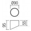 UTO LED 6W Stropní svítidlo, těleso hliník, povrch černá mat, difuzor plast, opál, LED 6W, teplá 3000K, 750lm/432lm, Ra80, 230V, IP20, tř.2, rozměry d=90mm, h=95/55mm náhled 8