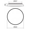 ERIE LED 24W Stropní přisazené svítidlo, těleso kov, povrch černá mat, difuzor plast, opál, LED 1x24W, teplá 3000K, 2750lm/1924lm, Ra80, 230V, IP20, tř.1, rozměry d=415mm, h=77mm náhled 6