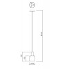 LOU Závěsné svítidlo, těleso kov a hliník, povrch černá, stínítko sklo kouřové, pro žárovku 1x42W, E27, 230V, IP20, tř.2, rozměry d=150 typu, vč. závěs kabelu l=1500mm, lze zkrátit. náhled 2