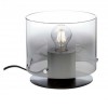 LOU Stolní lampa, těleso kov, povrch černá, stínítko sklo kouřová, pro žárovku 1x42W, E27, 230V, IP20, tř.2, rozměry d=200mm, h=185mm, vč. vypínače na kabelu. náhled 1