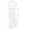 MADISON Závěsné svítidlo, těleso kov, povrch zlatá, difuzor plast, LED 32W, teplá 3000K, 2176lm, Ra80, 230V, IP20, rozměry 250x400mm, vč. závěs. kabelu h=2500mm, lze zkrátit. náhled 9