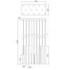 MADISON Závěsné svítidlo, těleso kov, povrch měděná, difuzor plast, LED 56W, teplá 3000K, 3808lm, Ra80, 230V, IP20, rozměry 300x700mm, vč. závěs. kabelu h=2500mm, lze zkrátit. náhled 10