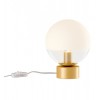 BERRY Stolní lampa, základna kov, povrch zlatá, stínítko sklo opál, pro žárovku 1x42W, E27, 230V, IP20, tř.2, rozměry d=200mm, h=250mm. náhled 1