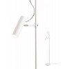 PIVOT Stojací lampa, základna kov, povrch bílá mat s mosaznými detaily, pro žárovku 1x40W, GU10, 230V, IP20, tř.2, rozměry d=250mm, h=1540mm, vypínač na tělese, náhled 1