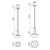 LUMIEN Závěsné svítidlo, těleso kov, povrch zlatá, difuzor sklo opál, pro žárovku 1x10W, G9, 230V, IP20, tř.1, rozměry d=180mm, h=265mm, vč. závěs kabelu l=1200mm, lze zkrátit. náhled 3