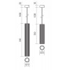 DELPHI Závěsné svítidlo, těleso kov, povrch zlatá mat, pro žárovku 1x7W, GU10, 230V, IP20, tř.1, rozměry d=70mm, h=500mm, vč. závěs kabelu l=1000mm, lze zkrátit. náhled 4