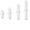 PLOT Nástěnné svítidlo, těleso hliník, povrch bílá mat, dif plast opál, LED 35W, teplá 3000K, 1900lm, Ra80, 230V, IP20, tř.2, rozměry 46x36mm, l=1218mm , svítí nahoru/dolů. náhled 3