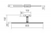 LINEAR Nástěnné svítidlo, těleso hliník, povrch bílá mat, difuzor plast opál, LED 16,4W, teplá 3000K, 1162lm, Ra92, 230V, IP20, rozměry 605x50x182mm, svítí dolů náhled 4