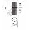 DELPHI Stropní  přisazené svítidlo, výklopné,  těleso kov, povrch černá mat, pro žárovku 1x7W, GU10, 230V, IP20, tř.1, rozměry d=70mm, h=174mm. náhled 4