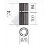 DELPHI Stropní  přisazené svítidlo, výklopné,  těleso kov, povrch zlatá mat, pro žárovku 1x7W, GU10, 230V, IP20, tř.1, rozměry d=70mm, h=174mm. náhled 4