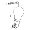VABI ZÁKLADNA 3 Základna nástěnného svítidla, těleso kov, povrch bílá, pro žárovku 1x60W E27 A60, 230V, IP20, POUZE základna stínítko SAMOSTATNĚ náhled 1