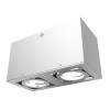 BERIT II Stropní přisazené svítidlo bodové, výklopné +-30°, materiál hliník, povrch šedostříbrná, pro žárovku 2x50W, GU10 ES50, 230V, IP20, rozměry 93x88x175mm. náhled 2