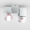 SPO 2x50W GU10 NASTAVITELNÉ VÝPRODEJ Stropní stropní bodové svítidlo, nastavitelný směr svícení, materiál hliník, povrch broušený, pro žárovku 2x50W, GU10 ES50, 230V, IP20, rozměry 40x130x90mm. náhled 1