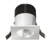 BENDY LED 7W SQ-R VÝPRODEJ Stropní, vestavné, bodové svítidlo, těleso hliník, povrch šedostříbrná, sklo čiré, LED 7W, COB teplá 3000K, 630lm/cca 32W žár, Ra80, 230V/350mA na kabelu, IP2 náhled 1