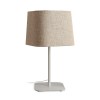 PERTH Stolní lampa, těleso kov, povrch bílá, stínítko textil béžový, pro žárovku 1x15W, E27, 230V, IP20, rozměry 260x260mm, h=465mm, vypínač na kabelu. náhled 1