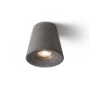 VOLCA Stropní bodové svítidlo, těleso beton, povrch tmavý granit, pro žárovku 1x5W, GU10, 230V, IP20, rozměry d=110mm, h=105mm. náhled 1