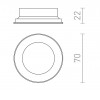 DARIO Dekorativní kroužek pro bodové svítidlo, materiál hliník, povrch bílá, rozměry d=70mm, h=22mm. náhled 4