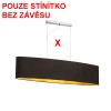 CASUAL 120/25 Stínítko, materiál textil povrch vnější černá/vnitřní zlatá fólie, pro žárovku max 23W, l=1200mm, h=250mm náhled 7