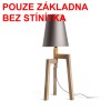 WOODY ZÁKLADNA STOLNÍ LAMPY 1X25W E27 Základna stolní lampy trojnožka, těleso dřevo dub, pro úspornou žárovku 1x25W, E27 A60, 230V, IP20, tř.1, rozměry d=370mm, h=475mm, s vypínačem na patici, stínítko SAMOSTATNĚ náhled 4