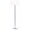 PLAZA Stojací lampa, základna kov, povrch chrom lesk, stínítko textil bílá, pro žárovku 1x42W, E27, 230V, IP20, tř.2. rozměry stínítko 400x220x230mm včetně základny h=1400mm náhled 1