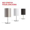 NYC TABLE ZÁKLADNA Základna stolní lampy, materiál kov, povrch nikl mat, pro žárovku 1x42W, E27 A60, 230V, IP20, tř.1, d=125mm, h=255mm, s vypínačem, POUZE ZÁKLADNA, STÍNÍTKO SAMOSTATNĚ náhled 9