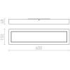 STRUCTURAL-LED Stropní přisazené svítidlo, základna hliník, povrch lak bílá mat, difuzor plast opál, LED 1x22W, teplá 3000K, 1370lm, Ra80, 230V, IP20, tř.1. rozměry 600x150x48mm náhled 3