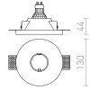 DAG Stropní vestavné bodové svítidlo kruhové, těleso sádra bílá, pro žárovku 1x35W, GU10, 230V, IP20, tř.2. rozměry d=130mm h=44mm náhled 2