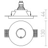 DAG Stropní, podhledové bodové svítidlo kruhové, těleso sádra bílá, pro žárovku 1x35W, GU10, 230V, IP20, tř.2. rozměry d=130mm h=44mm náhled 2