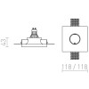 DINGO Stropní vestavné bodové svítidlo, těleso sádra bílá, pro žárovku 1x35W, GU10, 230V, IP20, tř.2. rozměry 118x118x43mm náhled 3