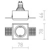QUO R Stropní vestavné bodové svítidlo komínkové, tvar kruh, těleso sádra bílá, pro žárovku 1x35W, GU10, 230V, IP20, tř.2. rozměry 78x78x46mm náhled 3