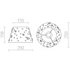 DELISA Stínítko svítidla, těleso textil, barva bílá, dekorováno barevnými knoflíky, pro žárovku max 28W, rozměr d=250mm h=158mm, závěsný kabel s objímkou dodáván SAMOSTATNĚ náhled 3
