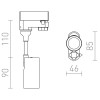 LOLLIPOP-LED Bodové svítidlo, nastavitelný směr svícení, těleso kov, povrch lak bílá, krycí sklo čiré, LED 1x8W, teplá 3000K, 720lm, Ra80, 230V, IP20, rozměry 85x45x200mm náhled 3