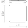 SEMPRE SQ 43 LED Stropní přisazené svítidlo, čtvercové, základna plast bílá, difuzor plast opál, LED 1x36W, teplá 3000K, 2520lm, Ra80, 230V, IP20, tř.1. rozměry 430x430x75mm náhled 4