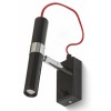 VIPER-WL-LED Nástěnné svítidlo, nastavitelný směr svíc, těleso kov, povrch chrom lesk a lak černá mat s červenými detaily, LED 1x3W, teplá 3000K, 100lm, Ra80, 230V, IP20, tř.1. rozměry 100x50x132mm, vč. vypínače náhled 2