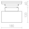 XYLO-LED Nástěnné venkovní svítidlo, základna kov, povrch lak černá antracit, difuzor plast opál, LED 1x8W, teplá 3000K, 590lm, Ra80, 230V, IP54, tř.1. rozměry 180x133x40mm náhled 3