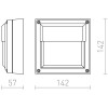 DELTA Nástěnné venkovní svítidlo, základna kov, povrch lak černá antracit, difuzor plast opál, pro žárovku 1x18W, E27, 230V, IP54, tř.1. rozměry 217x217x80mm náhled 3