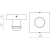 SOLO SQ Stropní přisazené svítidlo čtvercové, základna kov, povrch chrom lesk, pro žárovku 1x53W, E27, 230V, IP20, tř.1. rozměry 108x108x86mm náhled 2
