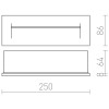 RASQ-LED Vestavné venkovní svítidlo do stěny, těleso kov, povrch lak bílá, difuzor plast mat, LED 1x8,5W, teplá 3000K, 190lm, Ra80, 230V, IP65, tř.1. rozměry 250x86x72mm, svítí dolů náhled 6