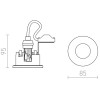 INCAR Stropní, podhledové svítidlo kruhové, základna plast bílá, krycí sklo čiré, pro žárovku 1x7W, GU10, 230V, do koupelny IP65/IP20, tř.2. rozměry d=85mm h=95mm náhled 3