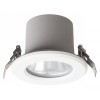 NAVY-LED Stropní, podhledové bodové svítidlo, těleso kov, povrch lak bílá, krycí sklo čiré, LED 1x15W, teplá 3000K, 1100lm, Ra80, 230V, do koupelny IP65, tř.1. rozměry d=142mm h=97mm náhled 2